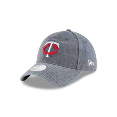 Minnesota Twins Gorra | New Era MLB Faded Denim 9twenty Adjustable Cap Mexico - Grises